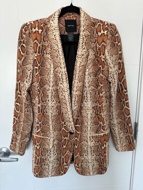 Smythe Long Shawl Blazer- Desert Snake